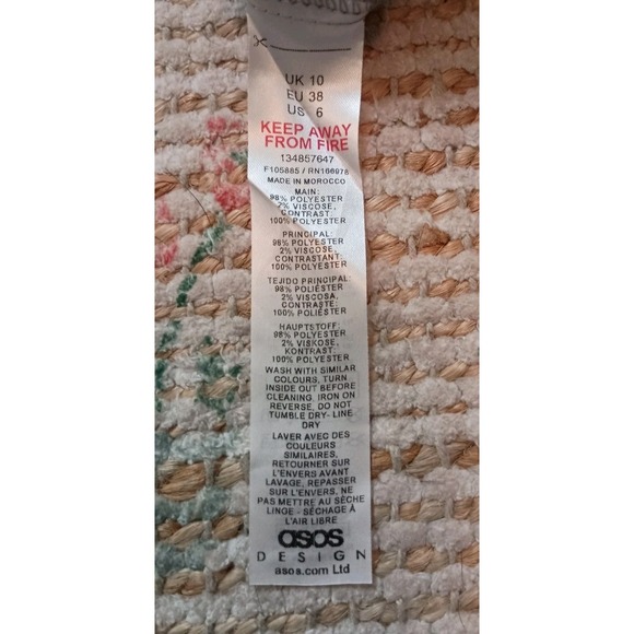 ASOS DESIGN Gray Stripe Pull On Pants Wide Leg Track Trousers Sz 6‎ - Picture 12 of 12